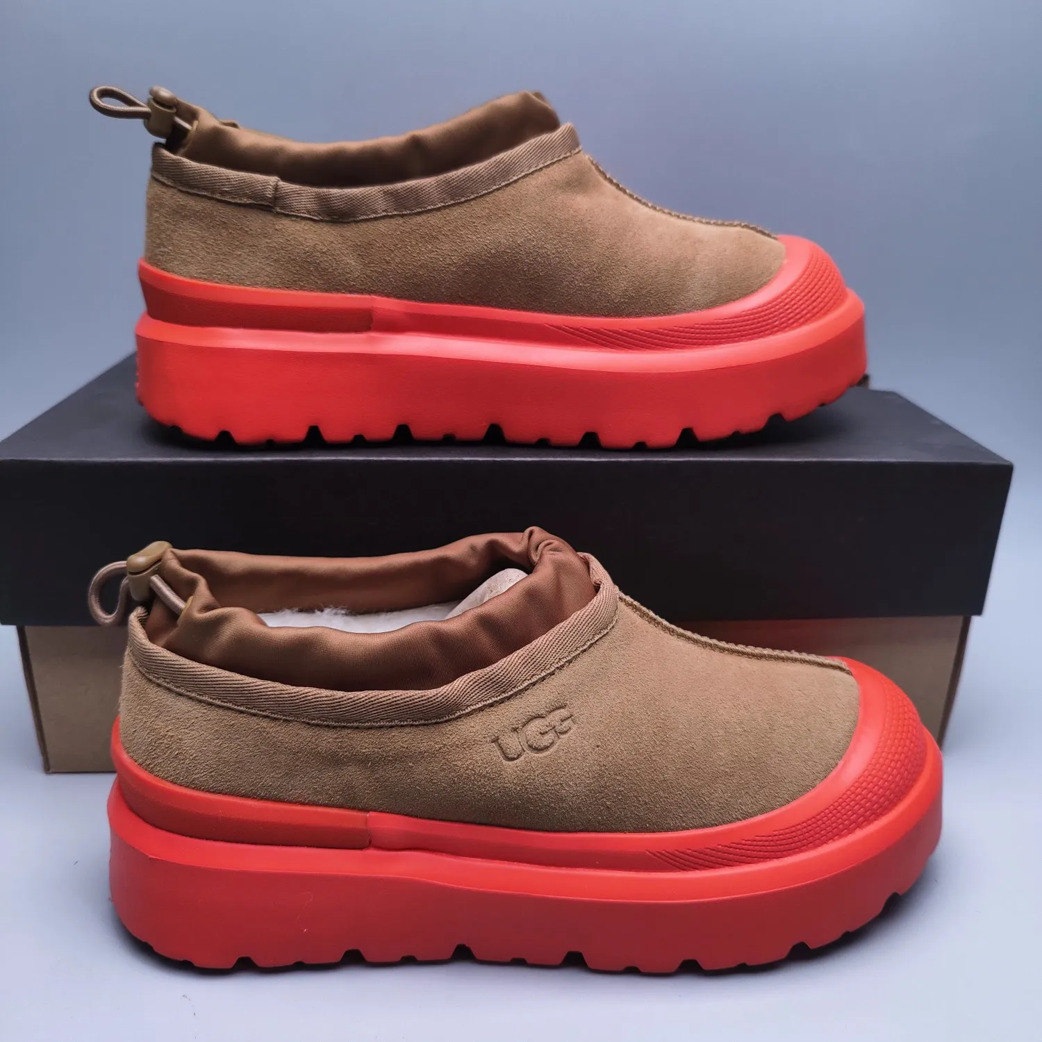 💰520 UGG sheepskin all-in-one snow boots 4096 slip-on casual trendy Wang Yibo men's and women's shoes Color: white red black blue yellow light gray dark gray green Matching sizes: 35-45